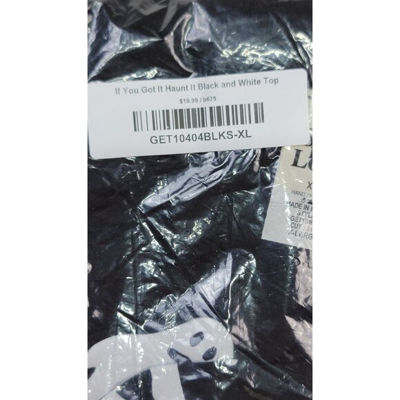 Halloween T-Shirt Black & White "If You Got It Haunt It" Womens X-Large - Picture 5 of 6